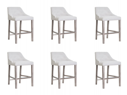 6x Bar Hocker Barhocker Tresen Stull Set Still Polster Chesterfield Design Stil