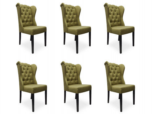 6x Design Polster Sëtz Stiiler Stull Set Garnitur Fauteuil Lounge Club Set