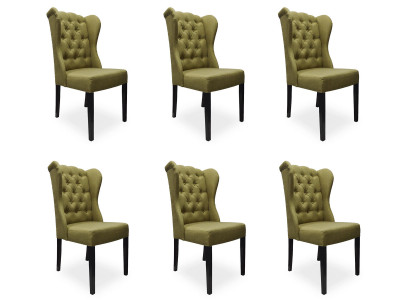 6x Design Polster Sëtz Stiiler Stull Set Garnitur Fauteuil Lounge Club Set
