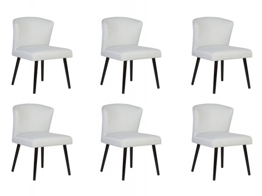6x Lieder Polster Sëtz Still Lehn Stull Design Lounge Club Sëtz Ensemble Nei