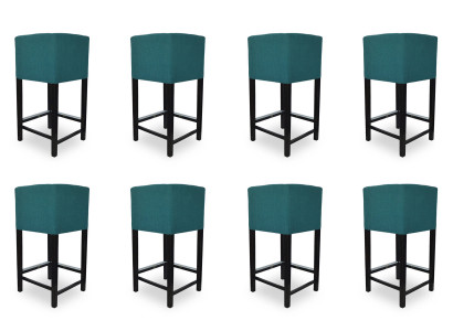 8x Barhocker Eck Stull Sëtz Still Hocker Tresen Lieder Polster Komplett Set