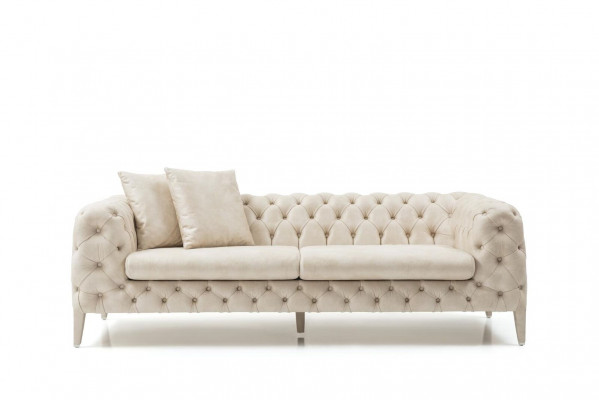 Wunnzëmmer Wäissen Véiersëtzer Designer Luxus Sofa 4-Sëtzer Polstersofa