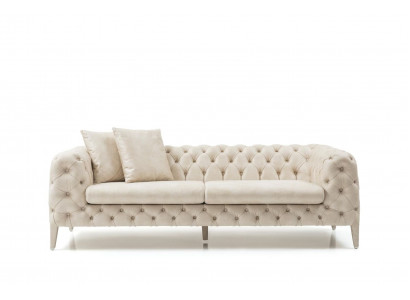 Wunnzëmmer Wäissen Véiersëtzer Designer Luxus Sofa 4-Sëtzer Polstersofa