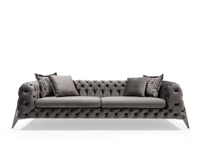 Designer gro 4-Sëtz Sofa Luxus Véiersëtzer Polstermöbel Couchen