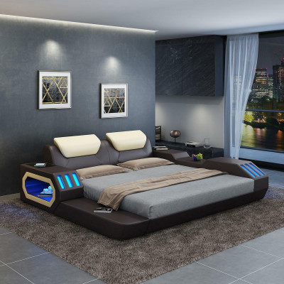 Luxus Design Bettrahmen Bett Lieder Better USB Luxus Duebel Hotel Gepolstert Bett.