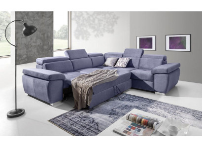 XXL gepolstert Wunnlandschaft Canapé Eck Sëtz Polster Schlof Garnitur Couche Sofas