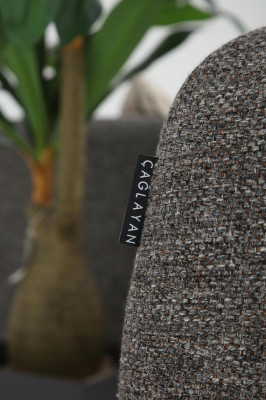 Dräisëtzer Sofa 3 Sëtzer Sofas Gromm Stoff Wunnzëmmer Luxus Modern Neien