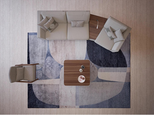 Polstermeubel Sofa Couch Dräisiichter Wunnzëmmer Design Sëtz Holz Textil