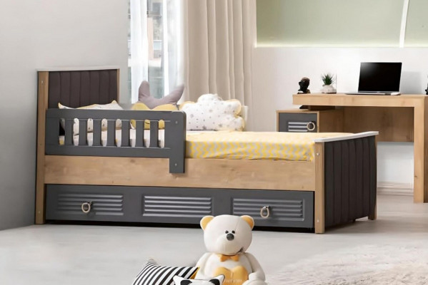 Bettgestell Kandebett Bett Kannerzëmmer Kannerzëmmermiwwelen Gro Holz