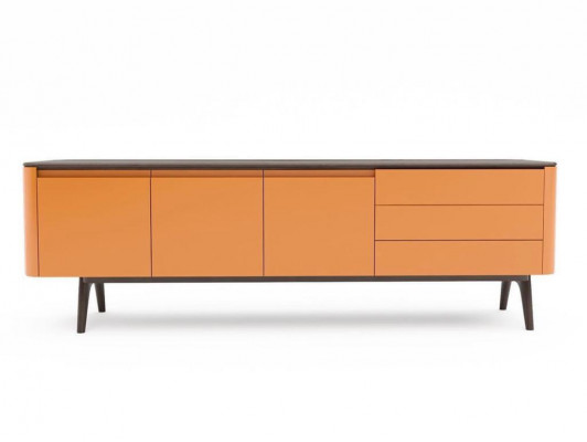 Sideboard Kommode Luxus Schief Schiefen Wunnzëmmer Holz Miwwelen Orange