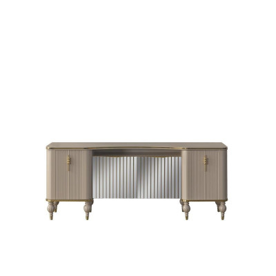 Modern beige Anrichte Luxus Sideboard Wunnzëmmer Holzschaf Nei