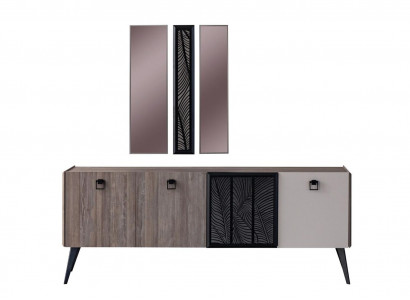 Anrichte Sideboard mat Spigel Grupp Holzschaf Schaf Iesszëmmer