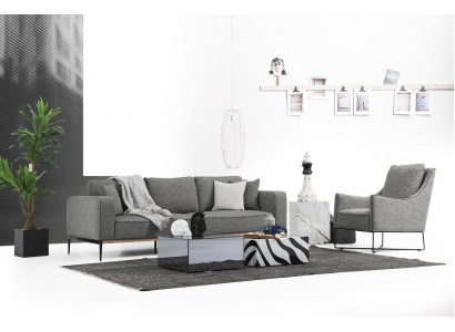 Canapé-Sëtzgrupp 4-Sëtzer Fauteuil Véiersëtzer Stoff Canapéen Modernen Design Gro