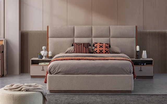 Duebelbett Schlofkummer Bett Nuetsdëscher Gro Set 3tlg Bettkëschten