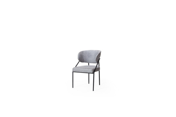 Groue Polsterstull Iesszëmmer Designer Still Metallkader Luxus Miwwelen