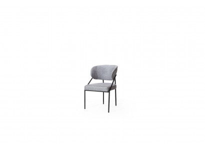 Groue Polsterstull Iesszëmmer Designer Still Metallkader Luxus Miwwelen