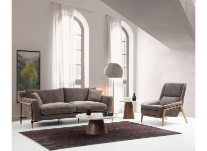 Sofa Sofa-Garnitur 2-Sëtzer Fauteuil Zweisëzter Stoff Wunnzëmmer Grommëch