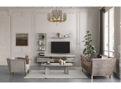 Grou Wohnzimmer Holzmobilier Designer TV-Schräiner Wandschränker Wunnmobilier