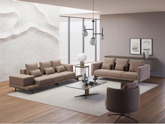 Sofa Garnitur Couch Polster Design Sofas Set Dräisëtzer Nei Polstersëtz