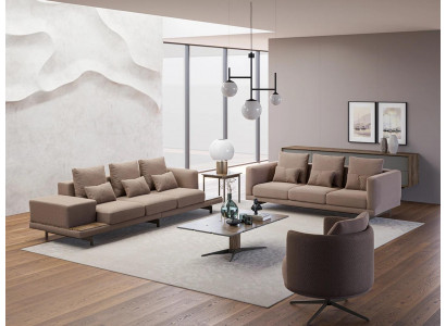 Sofa Garnitur Couch Polster Design Sofas Set Dräisëtzer Nei Polstersëtz