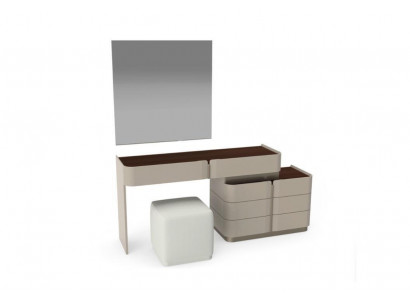 Schminktisch Spigel modesch wäissen Hocker Komplett Set Schlofkummer Nei 3 Deeler