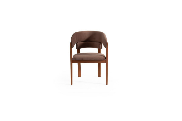 Brongen Designer Stull Iesszëmmerstull Textilstull Designer Holzbeen