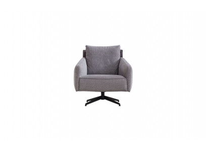 Stuff "Grauer Einsitzer Luxus Lounge 1-Sitzer Designer Textilsessel" am Lëtzebuergeschen.