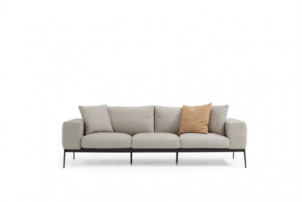 Dräisëtzer Sofa 3 Sëtzer Sofas Grom Stoff Wunnzëmmer Luxus Modern Nei