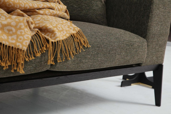 Dräisëtzer Sofa 3 Sëtzer Sofas Grom Stoff Wunnzëmmer Luxus Modern Nei