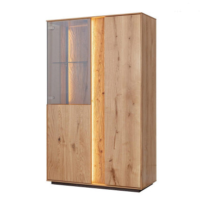 Brong LED-Vitrinn Luxus Anrichte Holz Miwwelen Designer Glasschranken