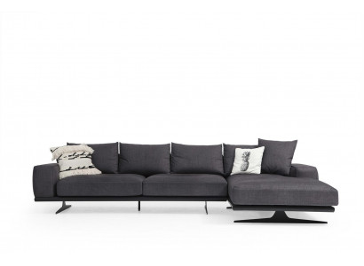 Eckcanapé L-Form Canapé Wunnzëmmer Gro Modern Stoff Canapéen Sëtzer Design