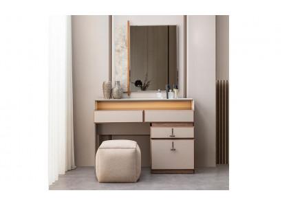 Set Maquillage-Konsol Schminktisch Spigel Konsolendësch Gro 3 Deeler
