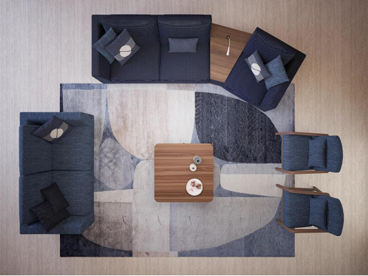 Modern Set Zweesëtzeger Dräisëtzeger Canapé Sofa Luxus Stoffsanapé Design Fauteuil Miwwel