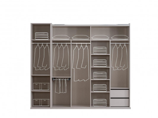 Kleederstonnen Modern Kleederstonn Schranken Wäiss Holz Spigel Luxus