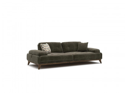 Luxus Polstermiwwelen Sofa Dräisëtzer Canapé Wunnzëmmer Ariichtung Polster Stoff