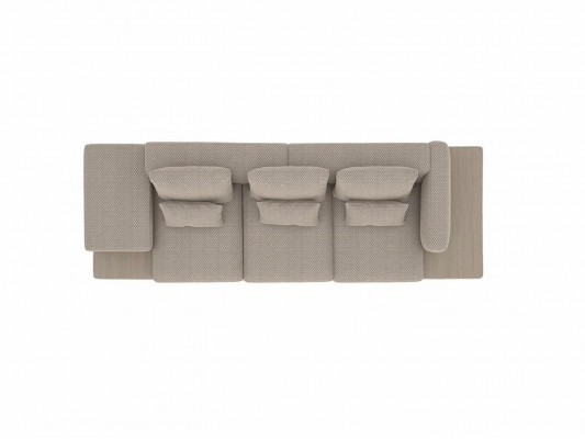Wunnzëmmer Sofa Dräisëtzer Couch Polstermöbel Luxus Textil Ariichtung Nei.