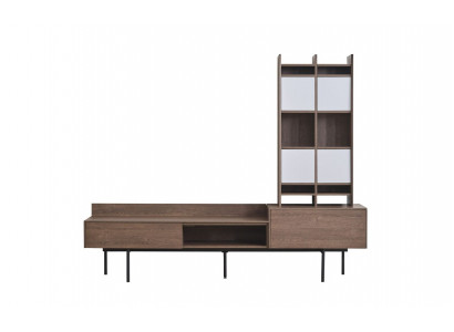 Wunnzëmmer Brongen TV-Ständer Mauer Schaf Moderne Wunnmauer Set 3 Deeler