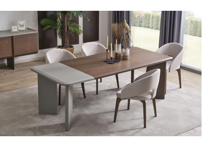 Modern Iessgrupp Designer Iessdësch 4x Stull 5tlg Stilvoll Set Neit