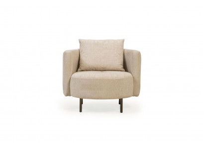 Stoffsass Sëtz Cocktailsass Eenzelstull Beige Designer Sëtz Nei