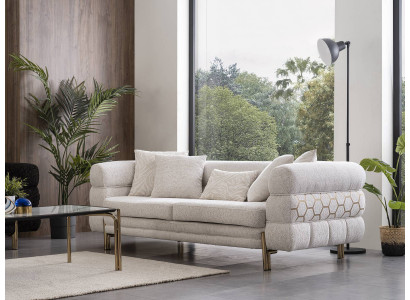 Wäissen Dräisëtzer Luxus 3-Sëtzer Wunnzëmmer Designer Sëtzmiwwel Sofae