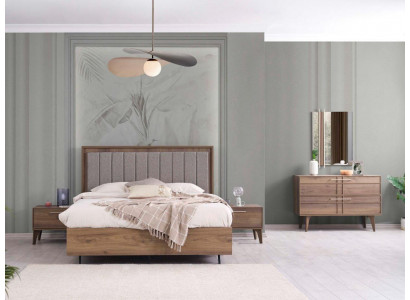 Komplett Garnitur Dobbelbett Holz 5tlg Schlofkummer Brong Bett Modern