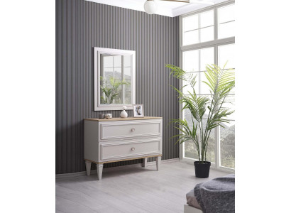 Kommode mat Spigel Schlofkummer Konsol Holz Gro Set 2tlg Modern.