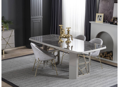 Iesszëmmer Modern Miwwelen Luxus Iessdësch 4x Still Modern Garnitur