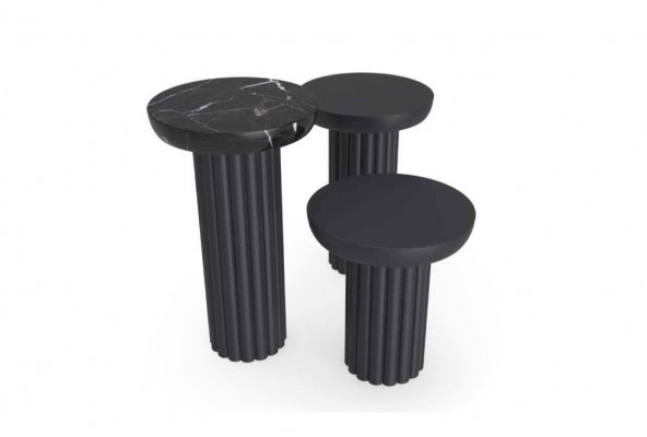 Niewent Dësch Wunnzëmmer Luxus Dësch Design Niewendtëscher schwaarz Neiegkeet