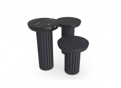 Niewent Dësch Wunnzëmmer Luxus Dësch Design Niewendtëscher schwaarz Neiegkeet