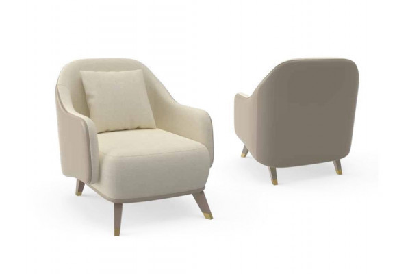 Sëtz 1 Sëtz Polstersofa Design Luxus Textil Canapé wäiss Sofa Nei