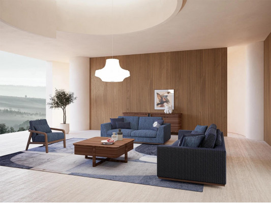 Canapé-Set Zweesëtzer Sofa Couch Fauteuil Polstersofa Modern Stoffsofa Nei