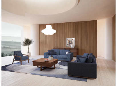 Canapé-Set Zweesëtzer Sofa Couch Fauteuil Polstersofa Modern Stoffsofa Nei