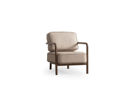 Modernen beige Sëtz Einsitzer Designer Wunnzëmmer Fotellensëtz