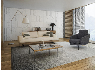 Living Zëmmer Sofa Set Dräisëtzer Sofa Canapé Design Fauteuil Modern Dësch nei.